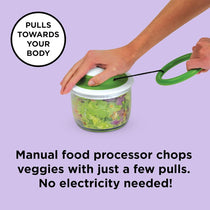 Chef'n VeggiChop Vegetable Chopper For Chopping Nuts Herbs Onions Tomatoes - White/Green