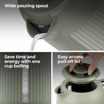 Kenwood Dusk Electric Kettle 3000W 1.7 Litres - Olive Green