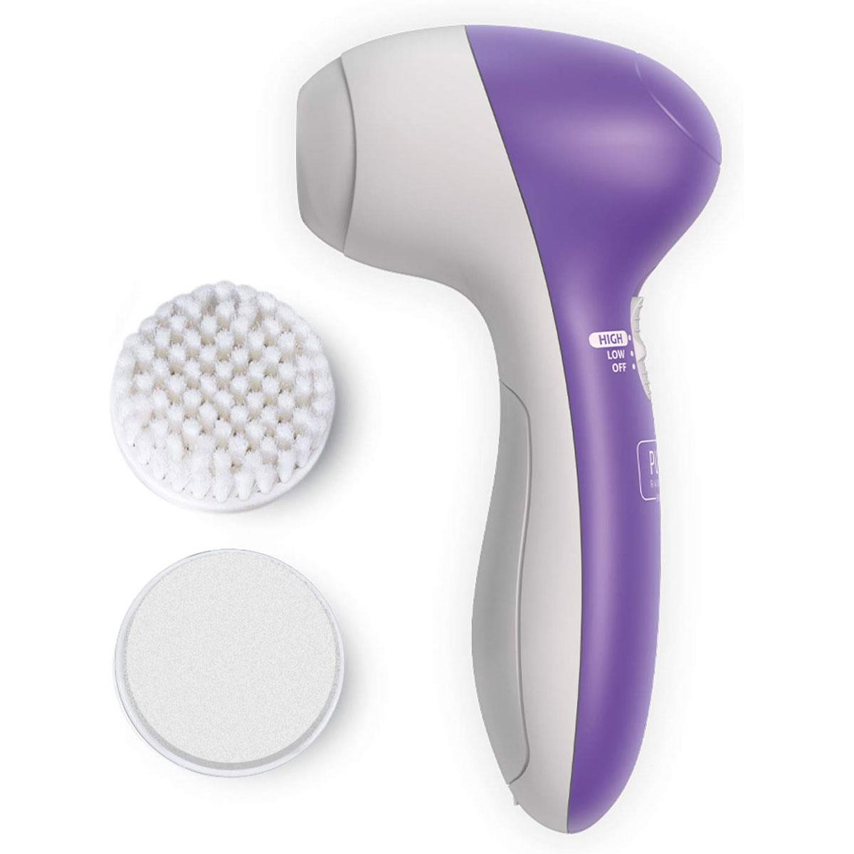 Wahl Pure Radiance 2 In 1 Facial Cleanser With 2 Interchangeable Heads - Purple