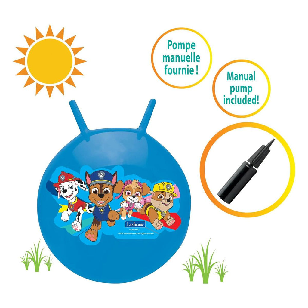Lexibook Paw Patrol Inflatable Hopper Ball 45cm With Manual Pump - Blue