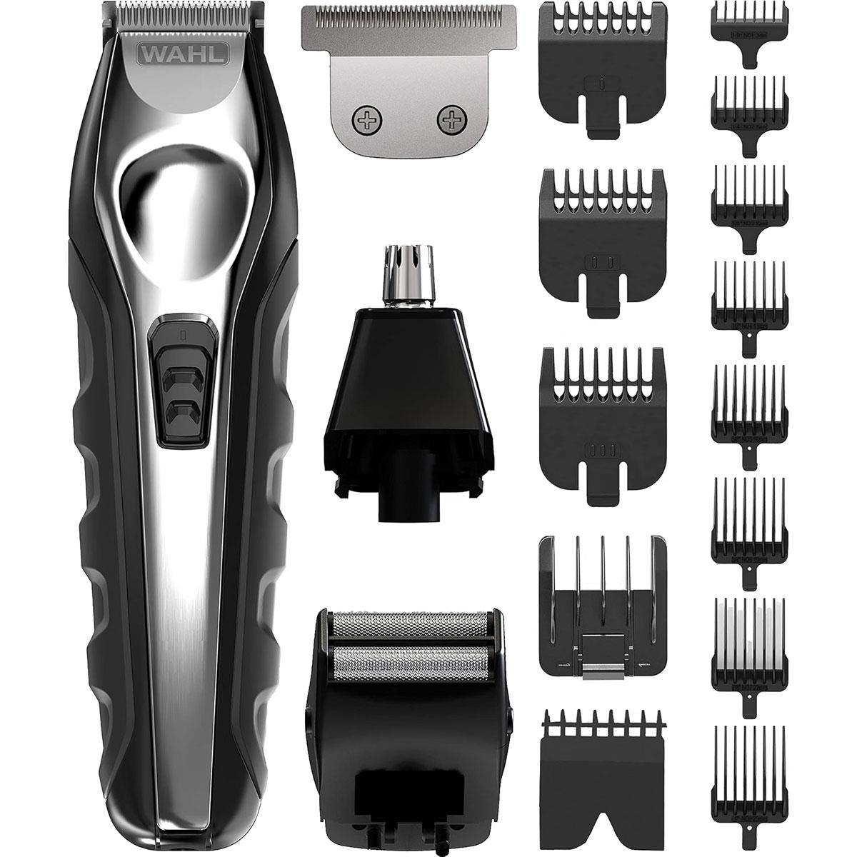 Wahl Trimmer Kit Total Groom 8 In 1 Hair Face And Body Grooming With 4 Interchangeable Heads - Black