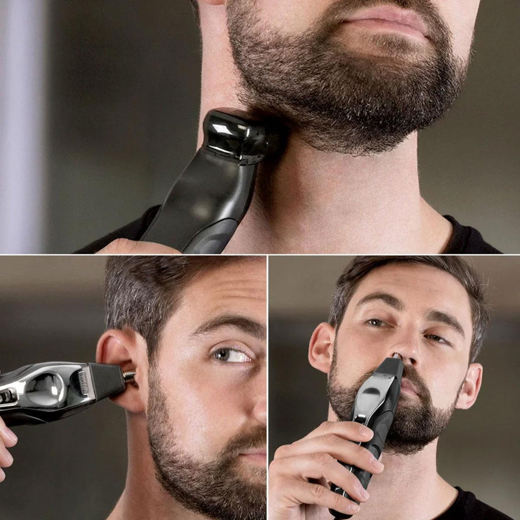 Wahl Trimmer Kit Total Groom 8 In 1 Hair Face And Body Grooming With 4 Interchangeable Heads - Black