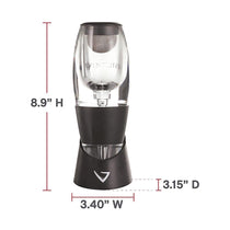 Vinturi Red Wine Aerator Christmas Gift Set With No-Drip Stand 750ml - Black