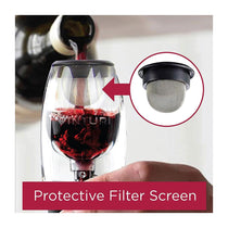 Vinturi Red Wine Aerator Christmas Gift Set With No-Drip Stand 750ml - Black