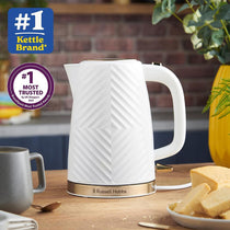 Russell Hobbs Groove Electric Kettle With Perfect Pour 3000W 1.7 Litre - White