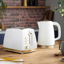 Russell Hobbs Groove Electric Kettle With Perfect Pour 3000W 1.7 Litre - White