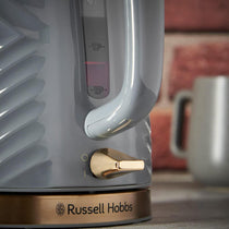Russell Hobbs Groove Electric Kettle With Perfect Pour 3000W 1.7 Liter - Grey
