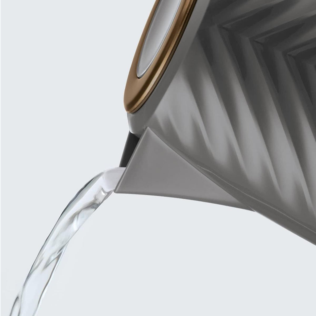 Russell Hobbs Groove Electric Kettle With Perfect Pour 3000W 1.7 Liter - Grey