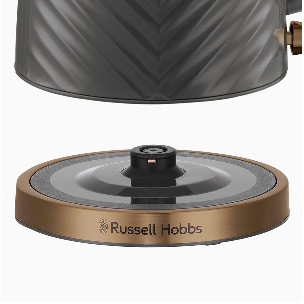 Russell Hobbs Groove Electric Kettle With Perfect Pour 3000W 1.7 Liter - Grey
