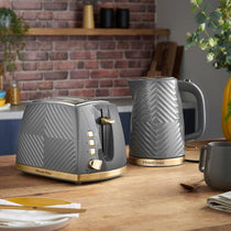 Russell Hobbs Groove Electric Kettle With Perfect Pour 3000W 1.7 Liter - Grey