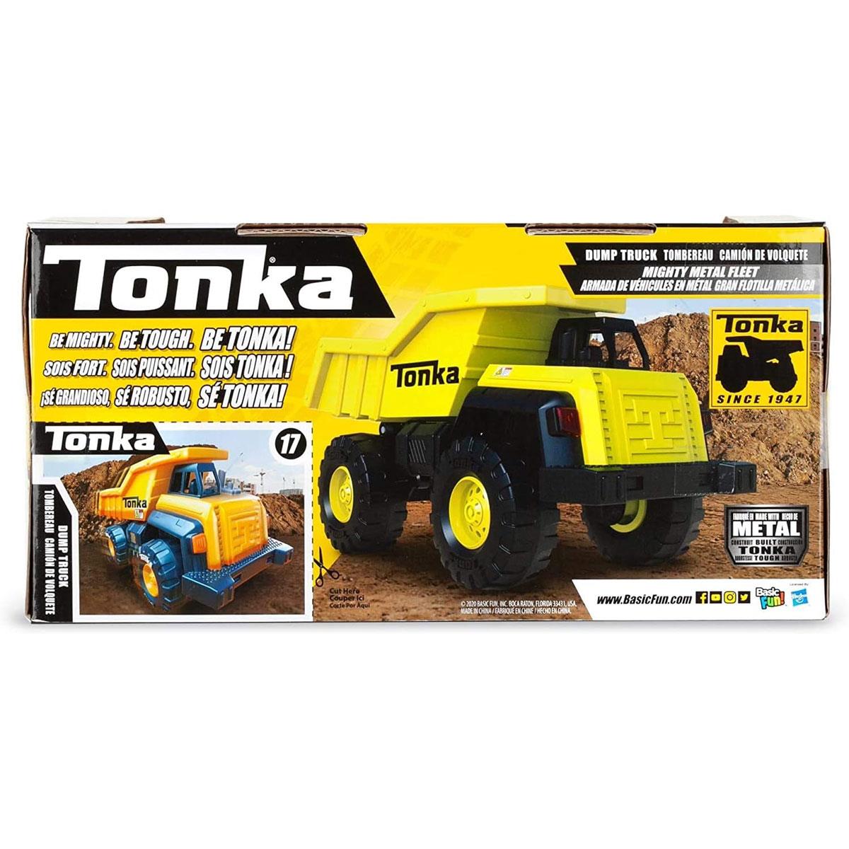 Tonka Mighty Metal Fleet Dump Truck Kids Construction Toys - Yellow/Black