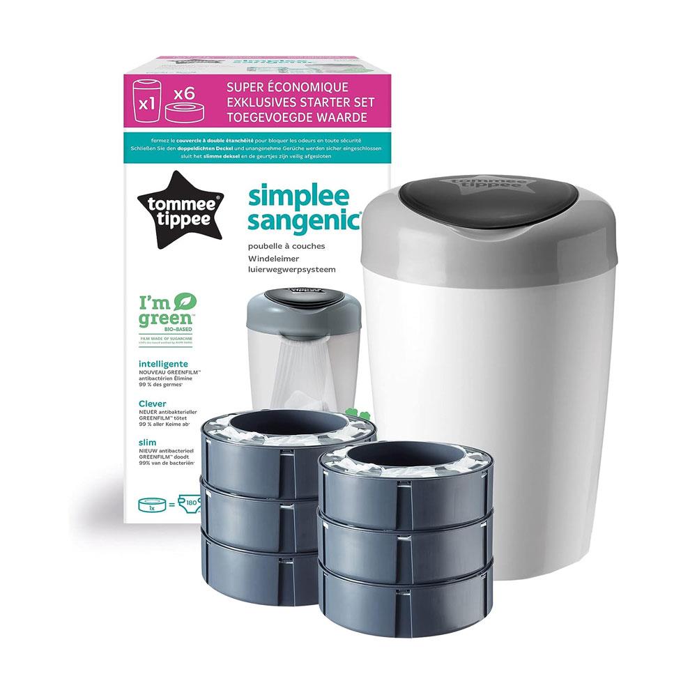 Tommee Tippee Simplee Sangenic Nappy Disposal Kit - White