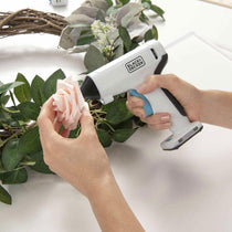 Black & Decker 3.6V Cordless Glue Gun Built-In LED - White