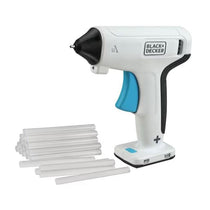 Black & Decker 3.6V Cordless Glue Gun Built-In LED - White