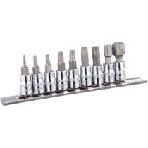 Blue Spot Tools 1/4 Inch Torx Bit Socket Set (T10-T60) - 9 Piece