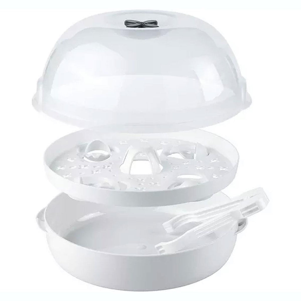 NUK Micro Express Plus Microwave Bottle Steriliser - White/Clear