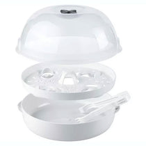 NUK Micro Express Plus Microwave Bottle Steriliser - White/Clear