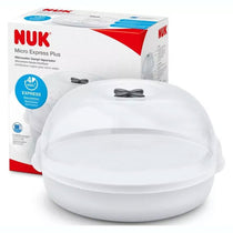 NUK Micro Express Plus Microwave Bottle Steriliser - White/Clear