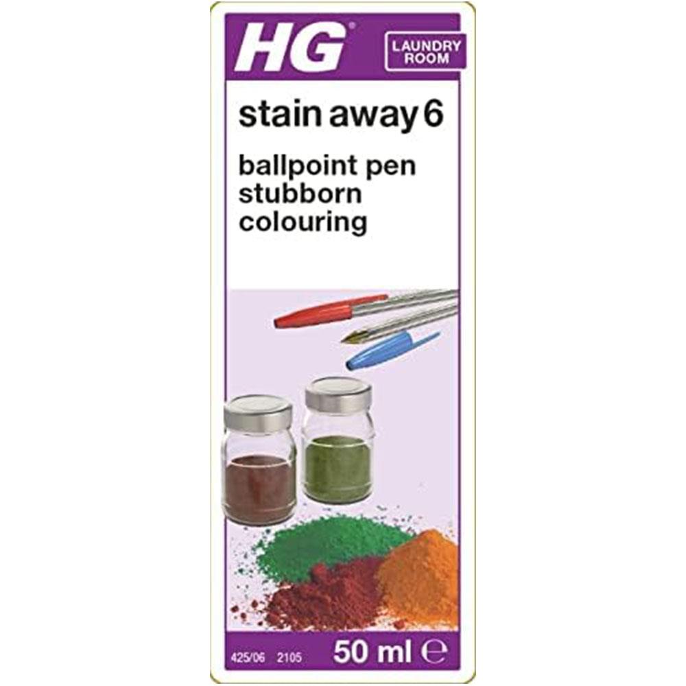 HG Stain Away No 6 Ballpoint Ink Stain Remover From Clothes - 50ml