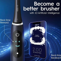 Oral-B iO8 Electric Toothbrushes With Magnetic Technology 6 Modes Travel Case - Black