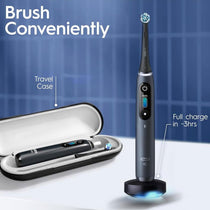 Oral-B iO8 Electric Toothbrushes With Magnetic Technology 6 Modes Travel Case - Black