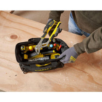 Stanley STA193330 Tool Bag 30cm x 25cm x 13cm With 8 Interior 2 Exterior Pockets And Reinfored Base - Yellow/Black