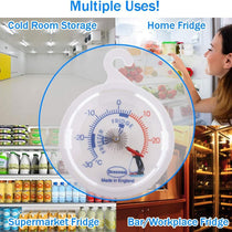 Brannan Dial Fridge Or Freezer Thermometer For Refrigeration Temperature Control - White