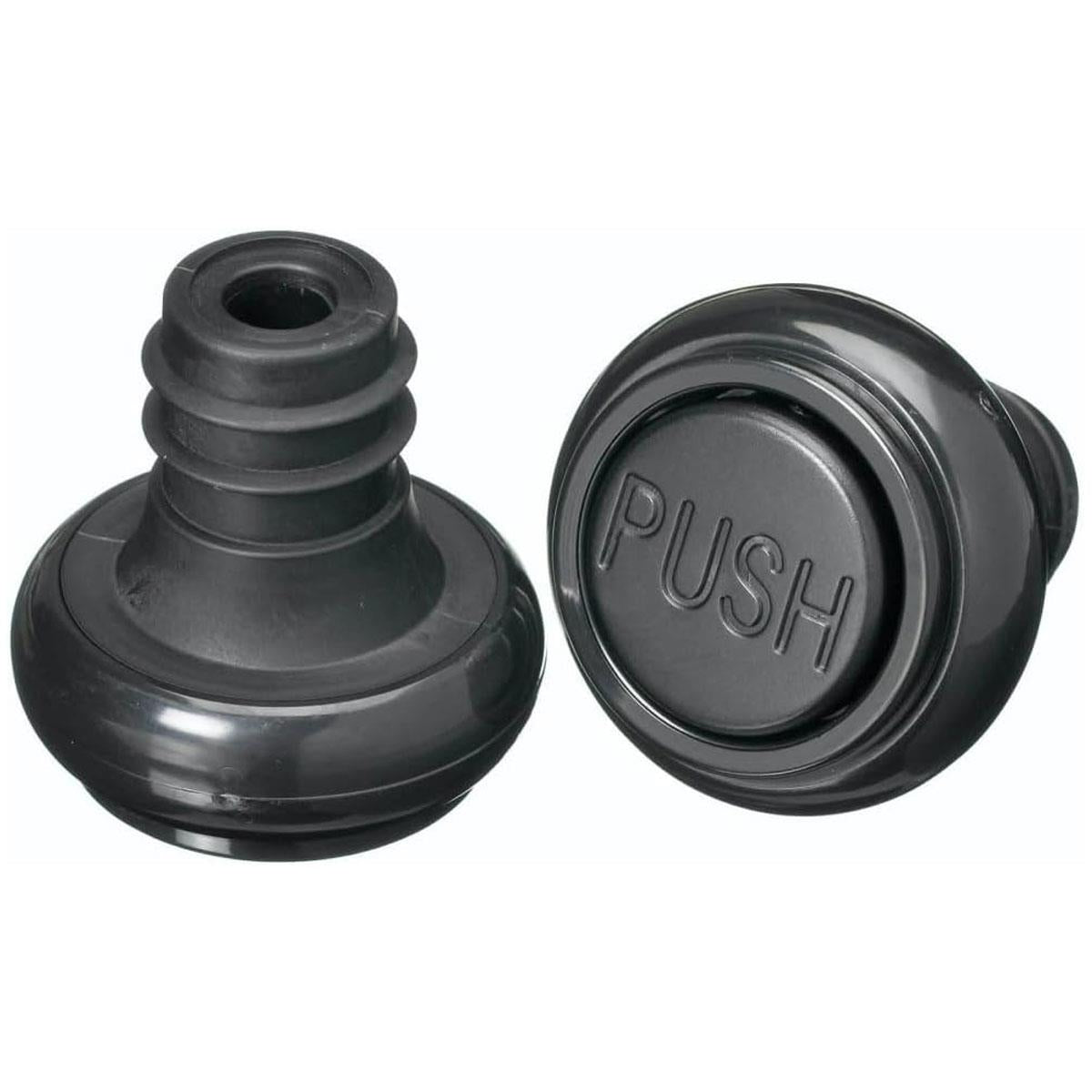 KitchenCraft BarCraft Deluxe Vacuum Bottle Stoppers Set of 2 - Black