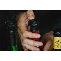 KitchenCraft BarCraft Deluxe Vacuum Bottle Stoppers Set of 2 - Black