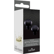 KitchenCraft BarCraft Deluxe Vacuum Bottle Stoppers Set of 2 - Black