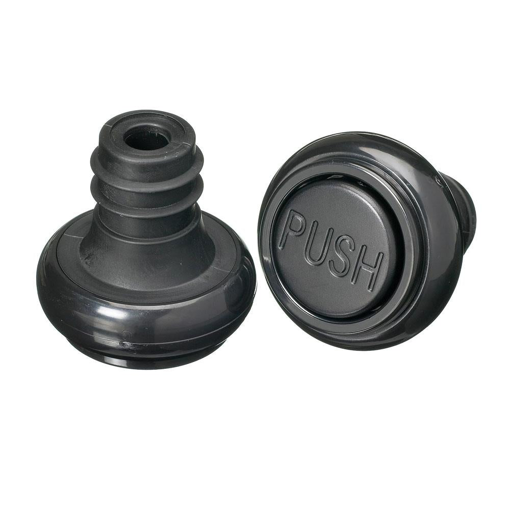 KitchenCraft BarCraft Deluxe Vacuum Bottle Stoppers Set of 2 - Black
