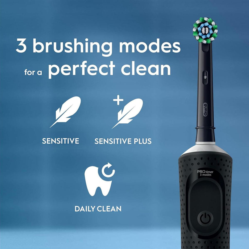 Oral-B Vitality Pro 2 X Electric Toothbrushes 2 Tooth Brush Heads 3 Modes Christmas Gifts - Black And Blue