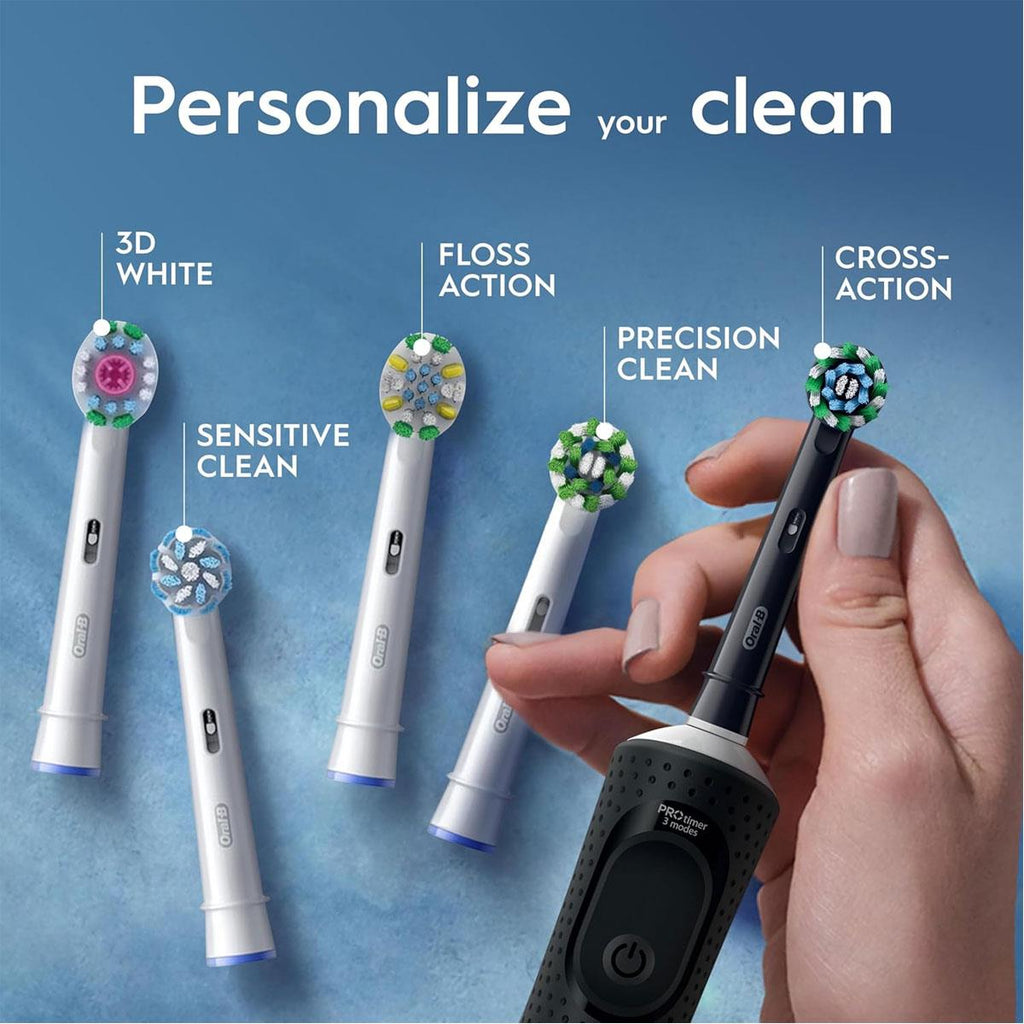 Oral-B Vitality Pro 2 X Electric Toothbrushes 2 Tooth Brush Heads 3 Modes Christmas Gifts - Black And Blue
