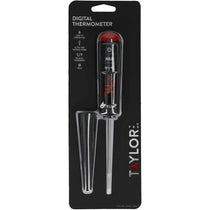 Taylor Pro Digital Food Thermometer Probe With Bright LED Display - Black