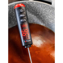 Taylor Pro Digital Food Thermometer Probe With Bright LED Display - Black