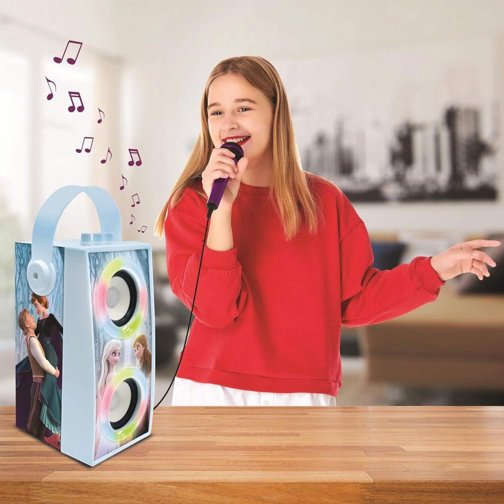 Lexibook Disney Frozen II Portable Bluetooth Speaker With Lights And Microphone - Multicolour