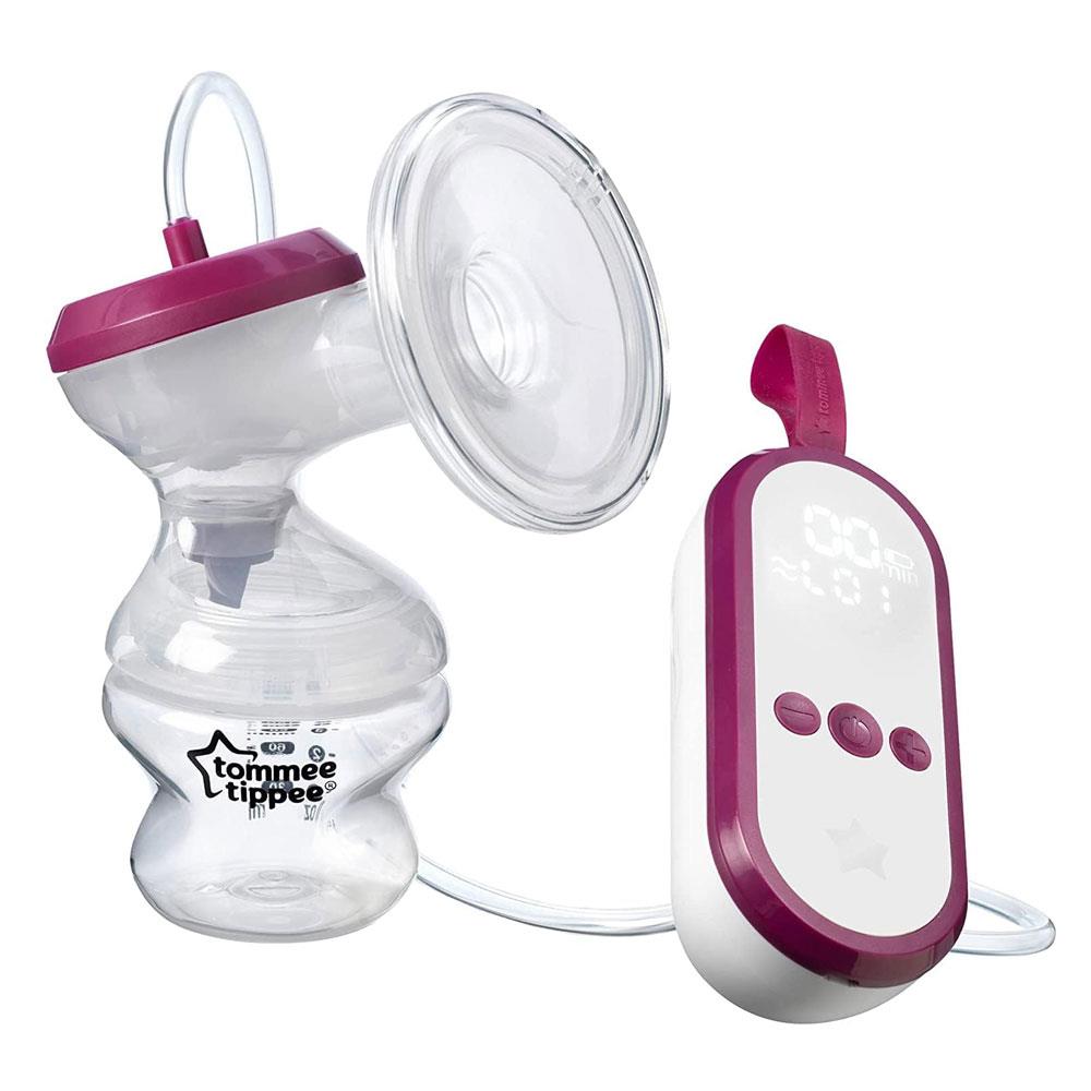 Tommee Tippee Made For Me Single Electric Breast Pump Rechargeable USB - Red/Transparent