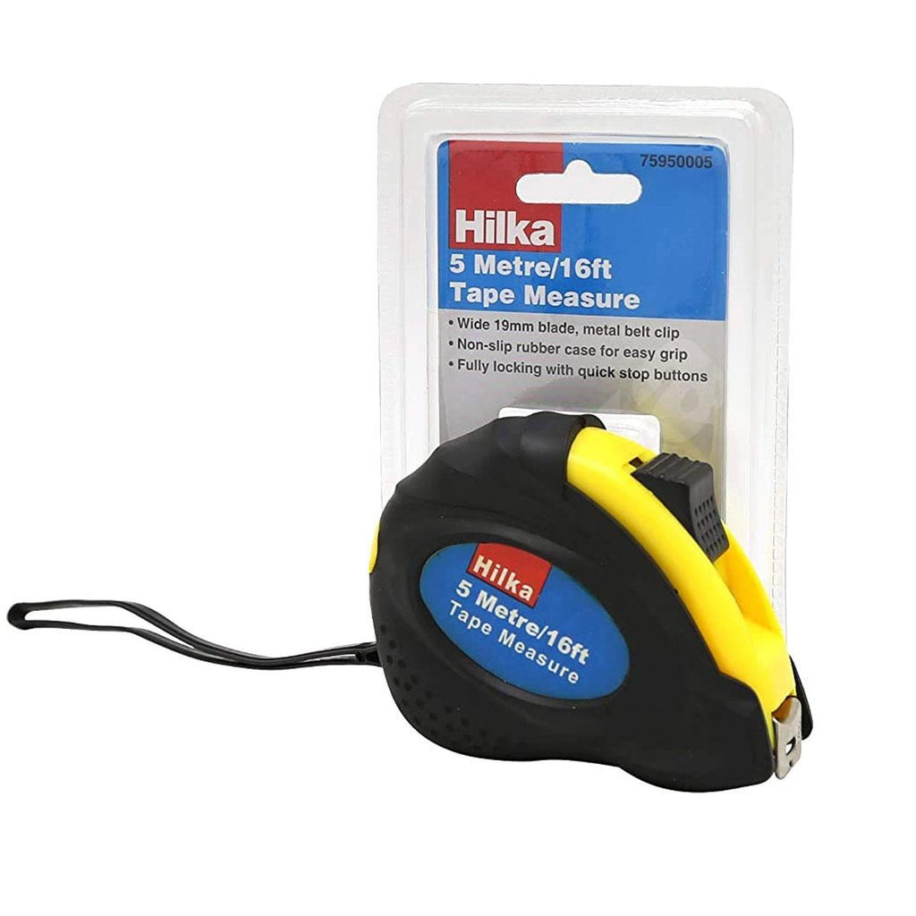 Hilka Tape Measure 5m/16ft - Black