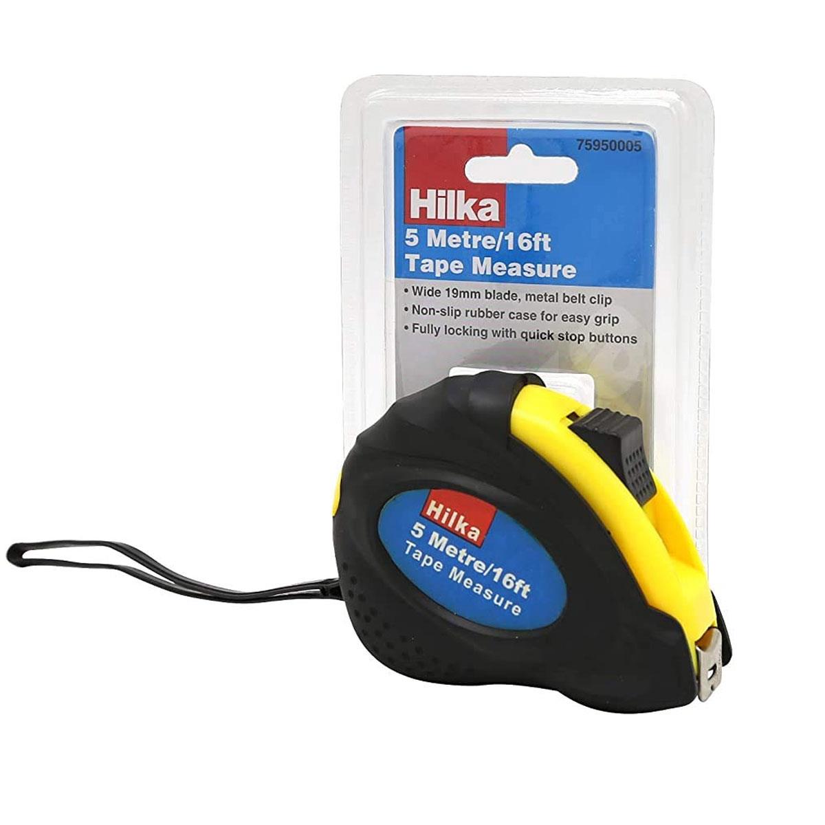 Hilka Tape Measure 5m/16ft - Black