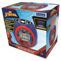 Lexibook Spider-Man Childrens Projector Clock With Night Light Timer Snooze Alarm - Multicolour