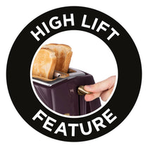 Russell Hobbs Groove 2 Slice Toaster With Frozen Cancel And Reheat Settings 850W - Mulberry