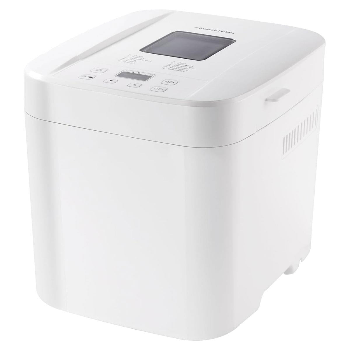 Russell Hobbs Fast Bake Bread Maker 12 Breadmaking Functions 600W 900g Capacity - White