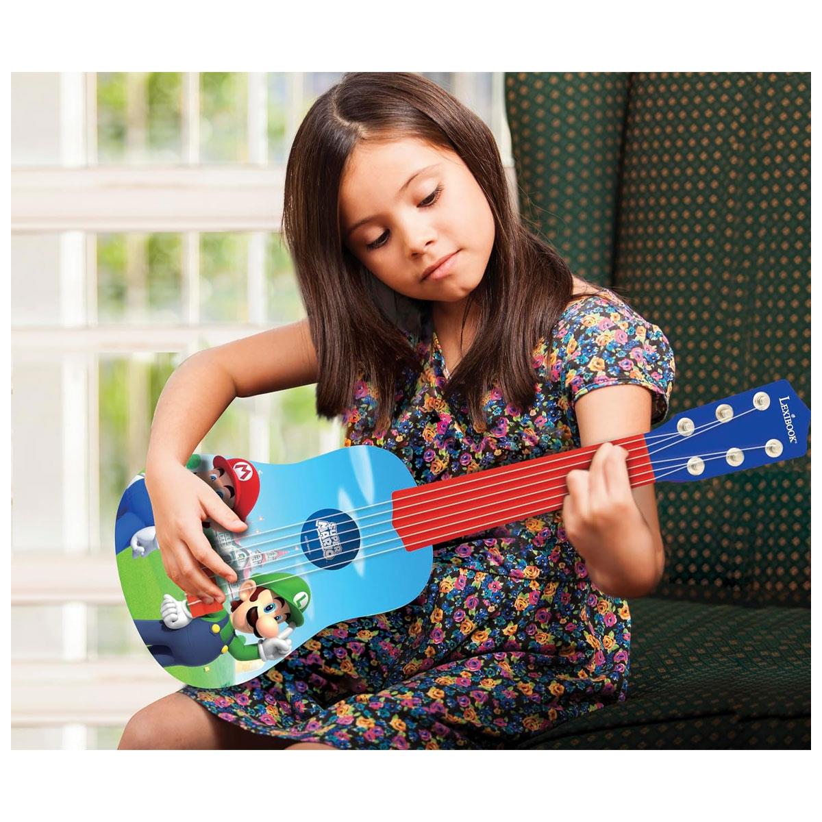 Lexibook Super Mario My First Guitar With 6 Nylon Strings 53cm - Blue/Red