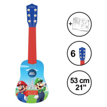 Lexibook Super Mario My First Guitar With 6 Nylon Strings 53cm - Blue/Red