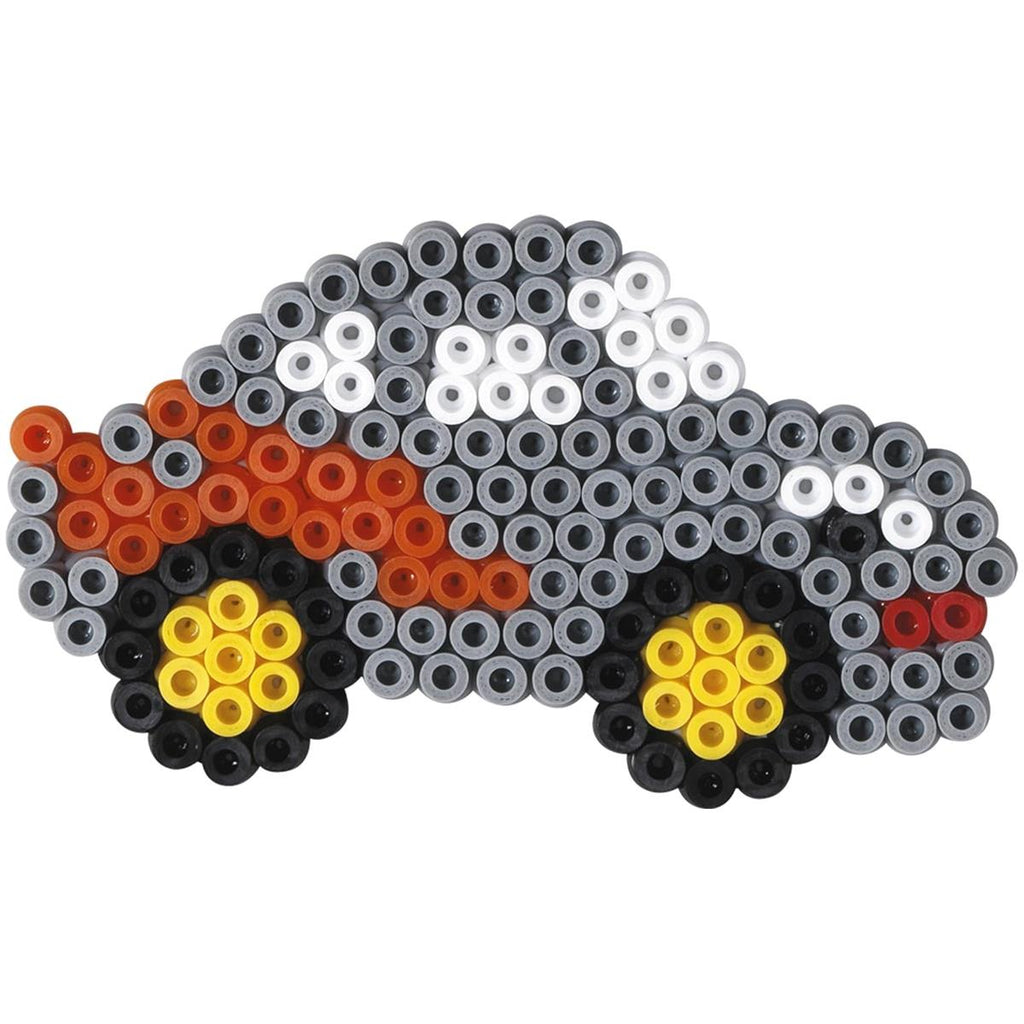 Hama Beads Small World Dinosaur And Car 2000 Beads And 2 Pegboards - Multicolour