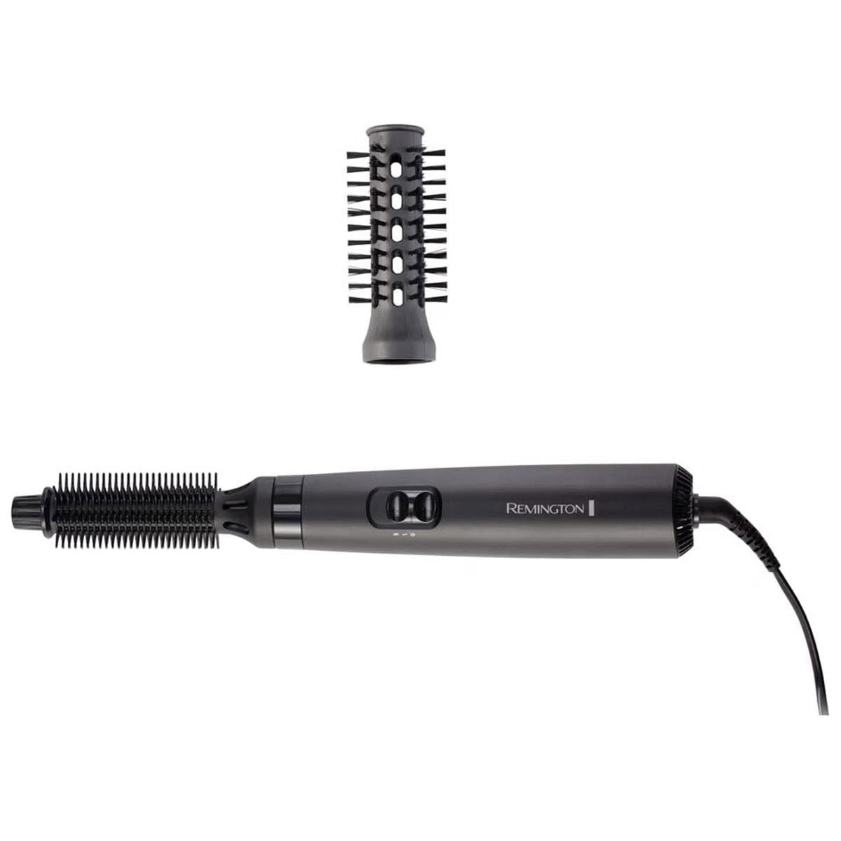 Remington Blow Dry And Style Caring Airstyler Hair Dryer Hot Brush Hair Curler 400W 2 Attachments - Black