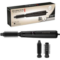Remington Blow Dry And Style Caring Airstyler Hair Dryer Hot Brush Hair Curler 400W 2 Attachments - Black