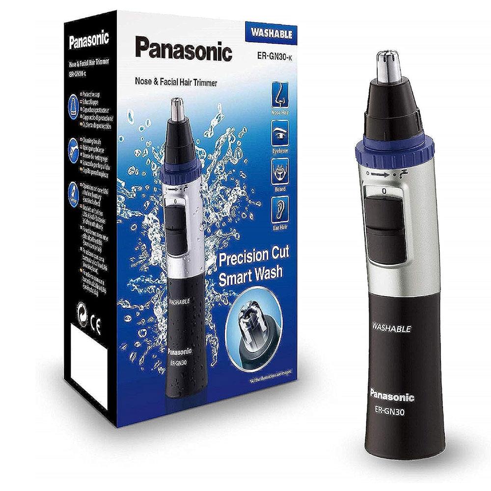 Panasonic Wet And Dry Electric Nose Ear And Facial Hair Trimmer With 90 Min Battery Powered - Black
