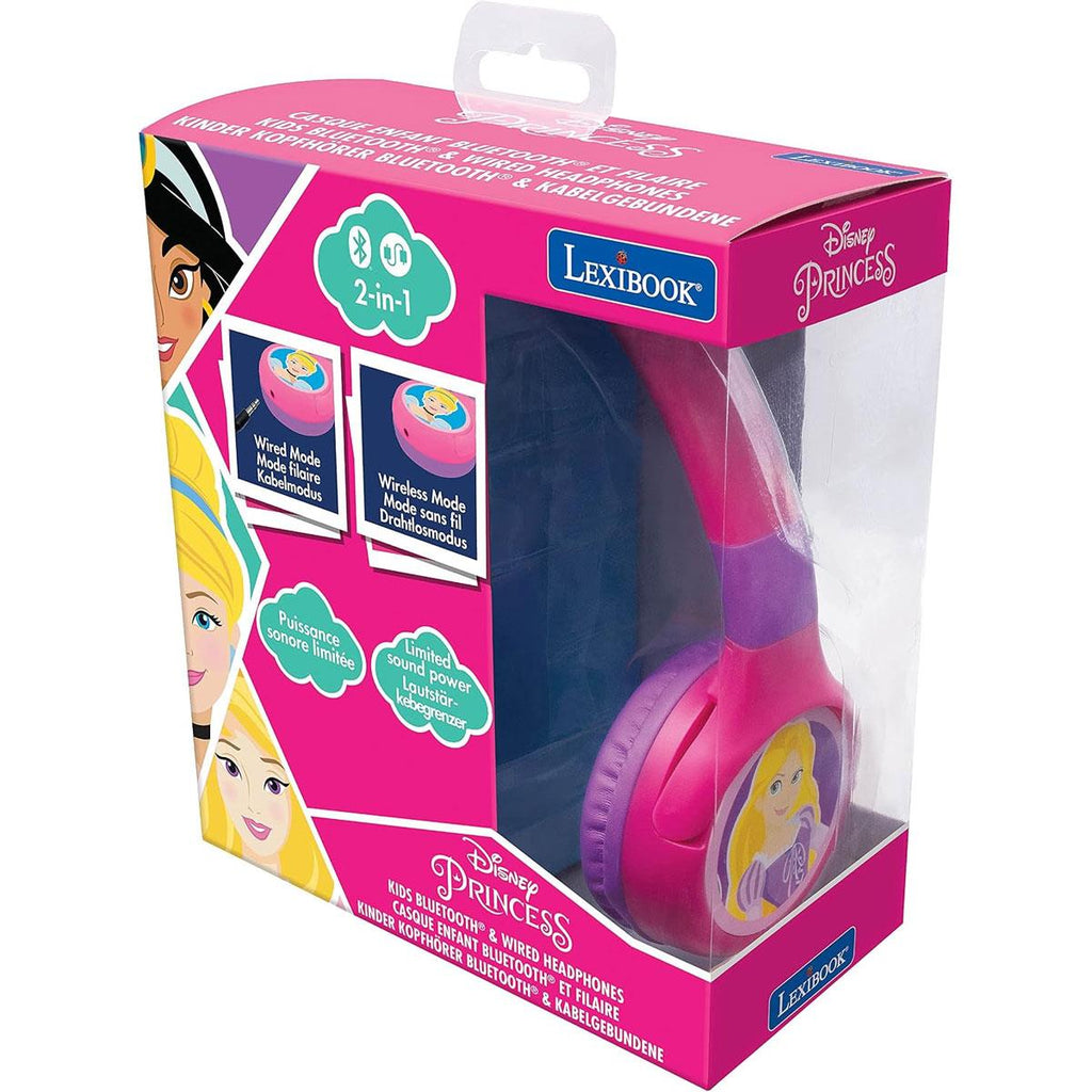 Lexibook Disney Princess Bluetooth And Wired Foldable Headphones - Multicolour