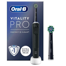 Oral-B Vitality PRO Electric Toothbrush With 2 Tooth Brush Heads 3 Brushing Modes - Black